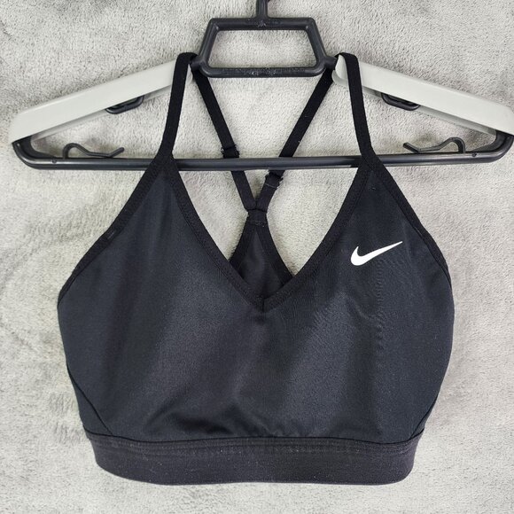 Womens Nike Dri-Fit Black Sports Bra Size M - Picture 2 of 9